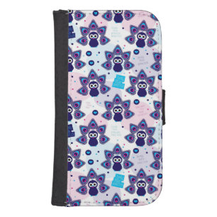 exotic india peacock pattern galaxy s4 wallet case