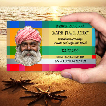 Exotic India Travel Agency Photo Business Card by sunnysites at Zazzle