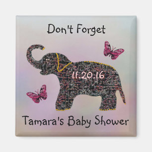 Exotic Jewel Elephant Save the Date Magnet