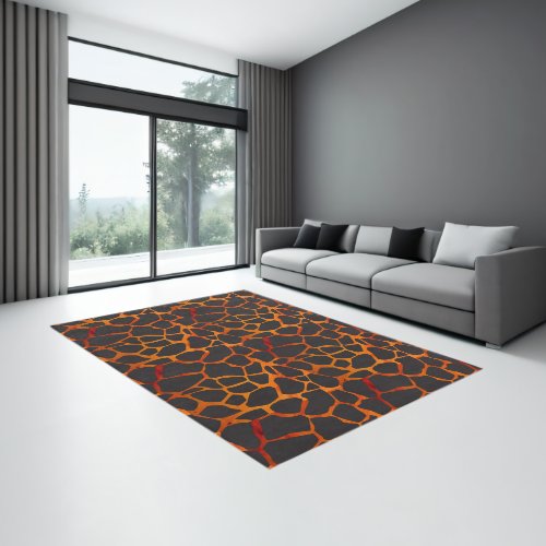 Exotic Jungle Giraffe Print Rug