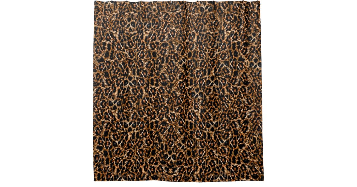 Exotic Jungle Leopard Print Wild Cat Fur Pattern Shower Curtain Zazzle