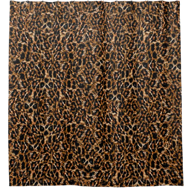 Exotic Jungle Leopard Print Wild Cat Fur Pattern Shower Curtain Zazzle