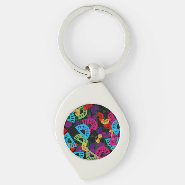 Exotic Kiwi Cocktail on Grass (Spain&New Zealand) Keychain (Front)