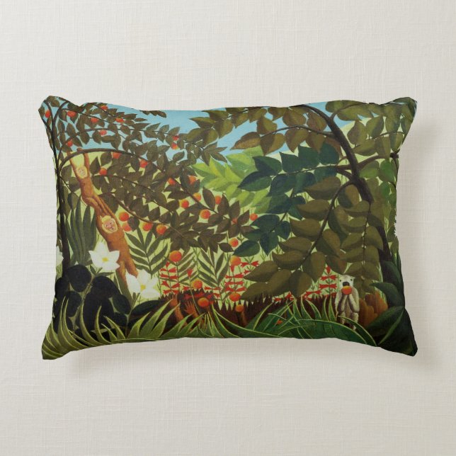 Exotic landscape accent pillow (Front)