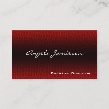 Exotic Leather Modern Professional Business Cards by BuildMyBrand at Zazzle