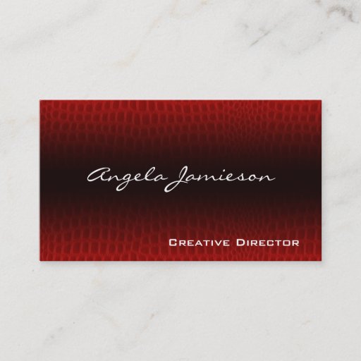 Customizable Exotic Leather Modern Professional Business Cards