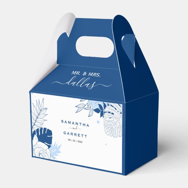 Exotic Leaves  Favor Boxes (Front Side)