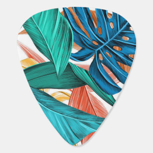 exotic leaves guitar pick