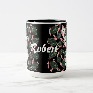 Exotic Leaves  Two-Tone Coffee Mug