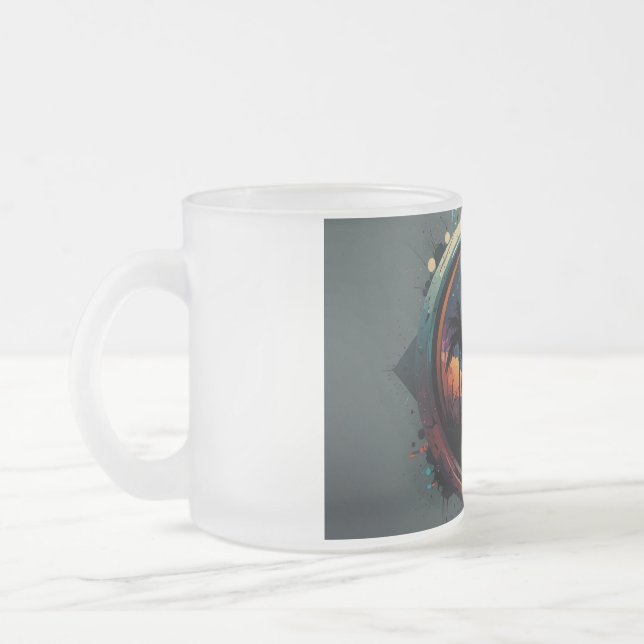 exotic lens frosted glass coffee mug (Left)