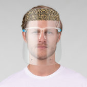 Exotic Leopard Print Custom Text Personalized Face Shield (Insitu)