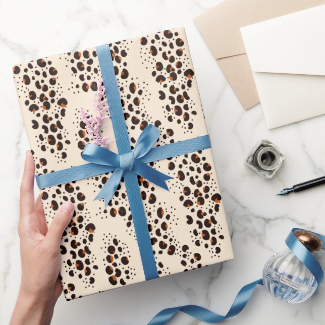 Exotic Leopard Print in Brown and Cream Wrapping Paper (Gifting)