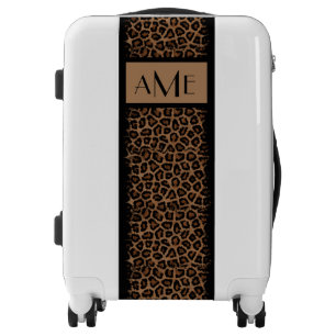Exotic Leopard Print Monogrammed Luggage