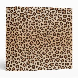 Exotic Leopard print pattern design 3 Ring Binder