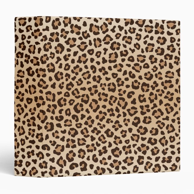 Exotic Leopard print pattern design 3 Ring Binder (Front/Spine)