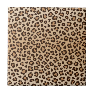 Exotic Leopard print pattern design Ceramic Tile