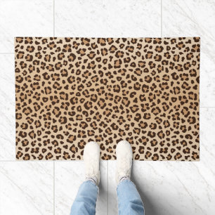 Exotic Leopard print pattern design Doormat