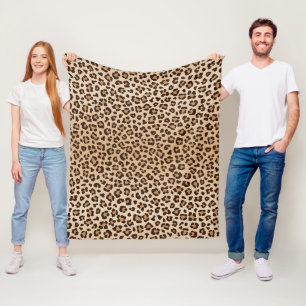 Exotic Leopard print pattern design Fleece Blanket