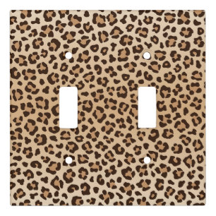 Exotic Leopard print pattern design Light Switch Cover