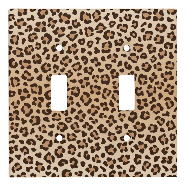 Exotic Leopard print pattern design Light Switch Cover (Front)