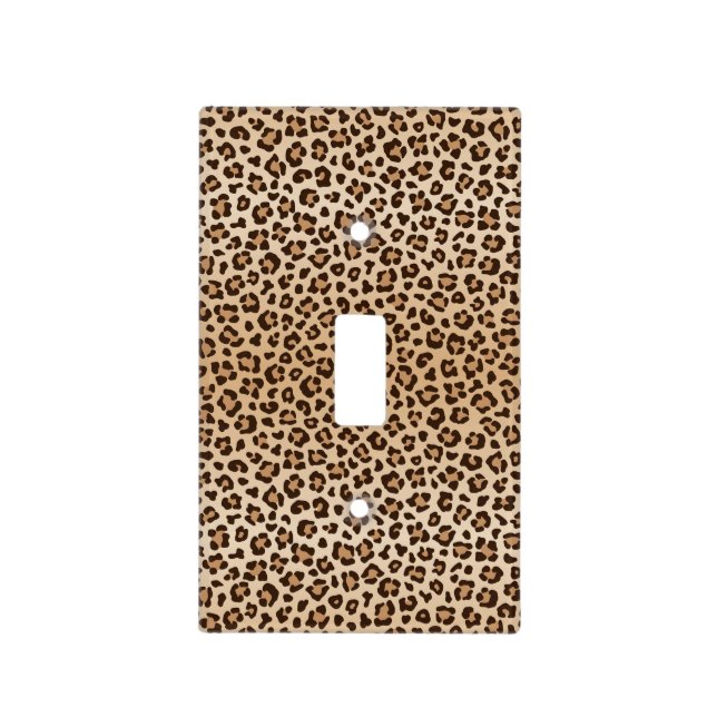 Exotic Leopard print pattern design Light Switch Cover (Front)