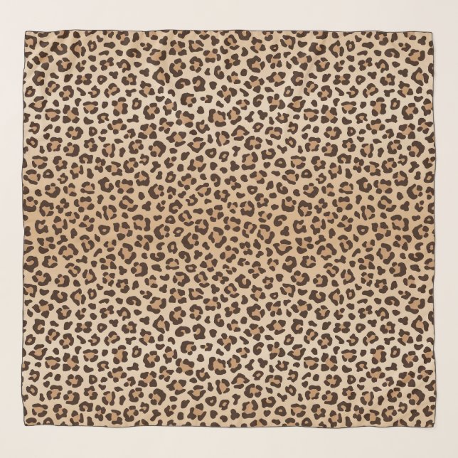 Exotic Leopard print pattern design Scarf (Front)