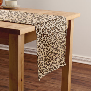 Exotic Leopard print pattern design Short Table Runner