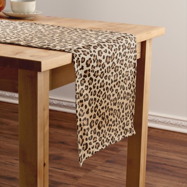 Exotic Leopard print pattern design Short Table Runner (In Situ)
