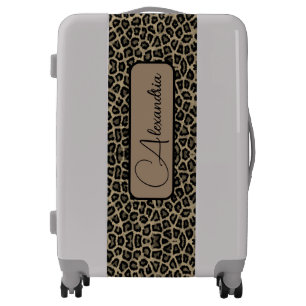 Exotic Leopard Print Personalized Luggage