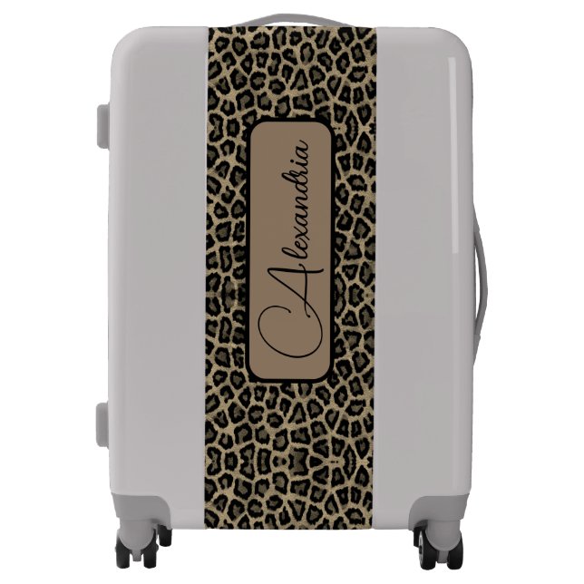 Exotic Leopard Print  Personalized Luggage (Front)