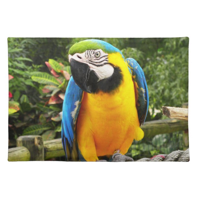 Exotic Macaw Parrot Placemat (Front)
