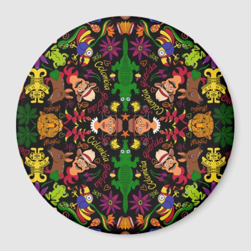 Exotic magic and charming Colombia pattern design Magnet