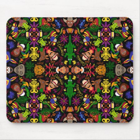 Exotic, Magic And Charming Colombia Pattern Design Mouse Pad