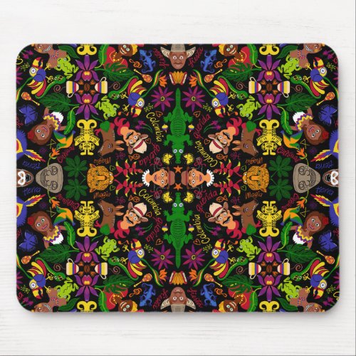 Exotic magic and charming Colombia pattern design Mouse Pad