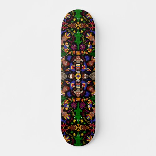 Exotic magic and charming Colombia pattern design Skateboard