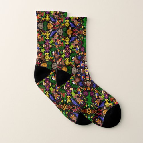 Exotic magic and charming Colombia pattern design Socks