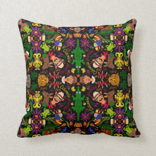 Exotic, magic and charming Colombia pattern design Throw Pillow