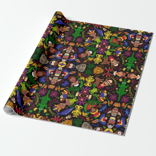 Exotic magic and charming Colombia pattern design Wrapping Paper