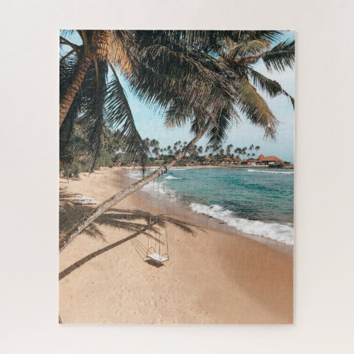 Exotic Maldive Beach coastline Jigsaw Puzzle