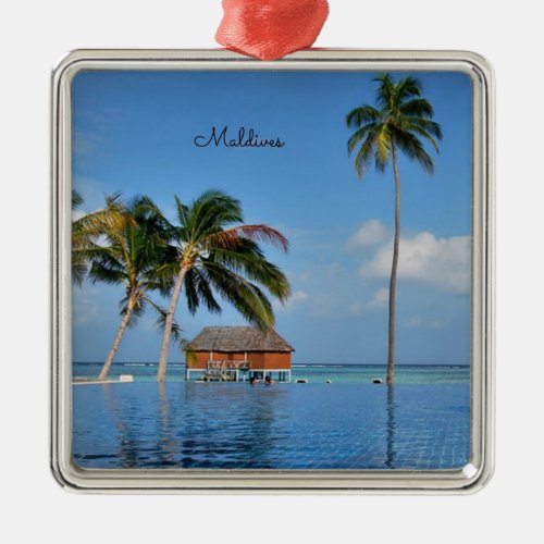 Exotic Maldives tropical  Metal Ornament