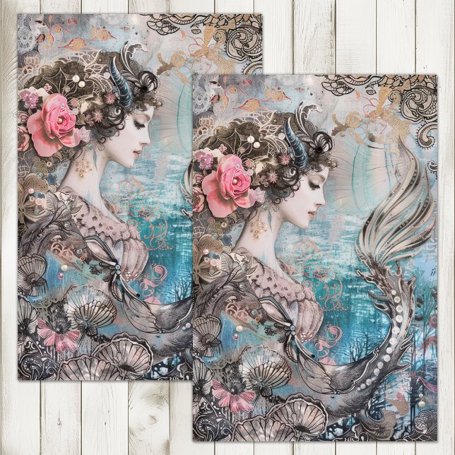 EXOTIC MERMAID DECOUPAGE TISSUE PAPER (EXOTIC MERMAID DECOUPAGE TISSUE PAPER)