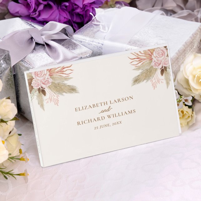 Exotic Modern Boho Tropical Wedding Guest Book (Creator Uploaded)