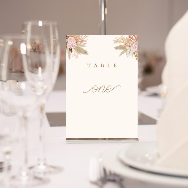 Exotic Modern Boho Tropical Wedding Table Number (Creator Uploaded)