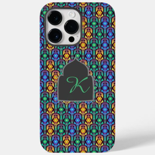 Exotic Morocco Pattern Monogram Geometric Elegant  Case_Mate iPhone 14 Pro Max Case