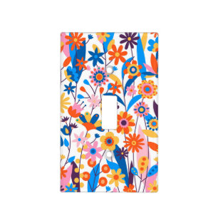 Exotic Multicolored Floral Background-32939 Light Switch Cover