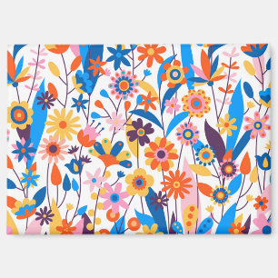 Exotic Multicolored Floral Background-32939 Magnet
