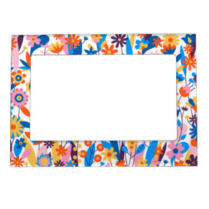 Exotic Multicolored Floral Background-32939 Magnetic Frame
