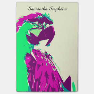Exotic Neon Colorful Parrot Bird Post-it Notes