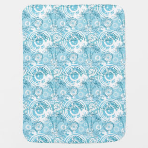 exotic ocean pattern baby blanket