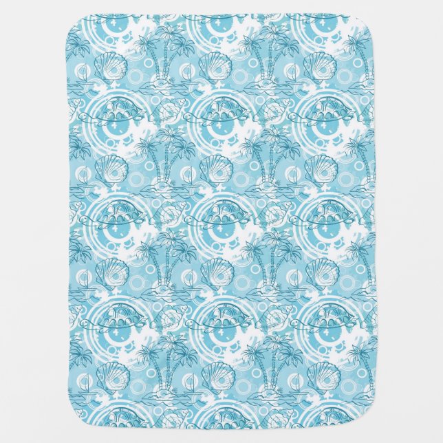 exotic ocean pattern baby blanket (Front)